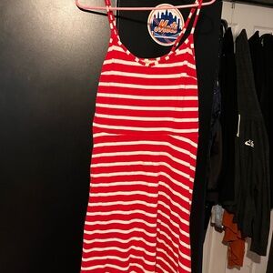 Faded Glory Red and White Striped Top